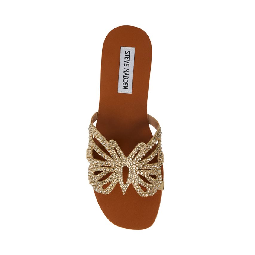 Sandalias de Diapositivas Steve Madden Savannah Mujer Doradas | ES RO432E